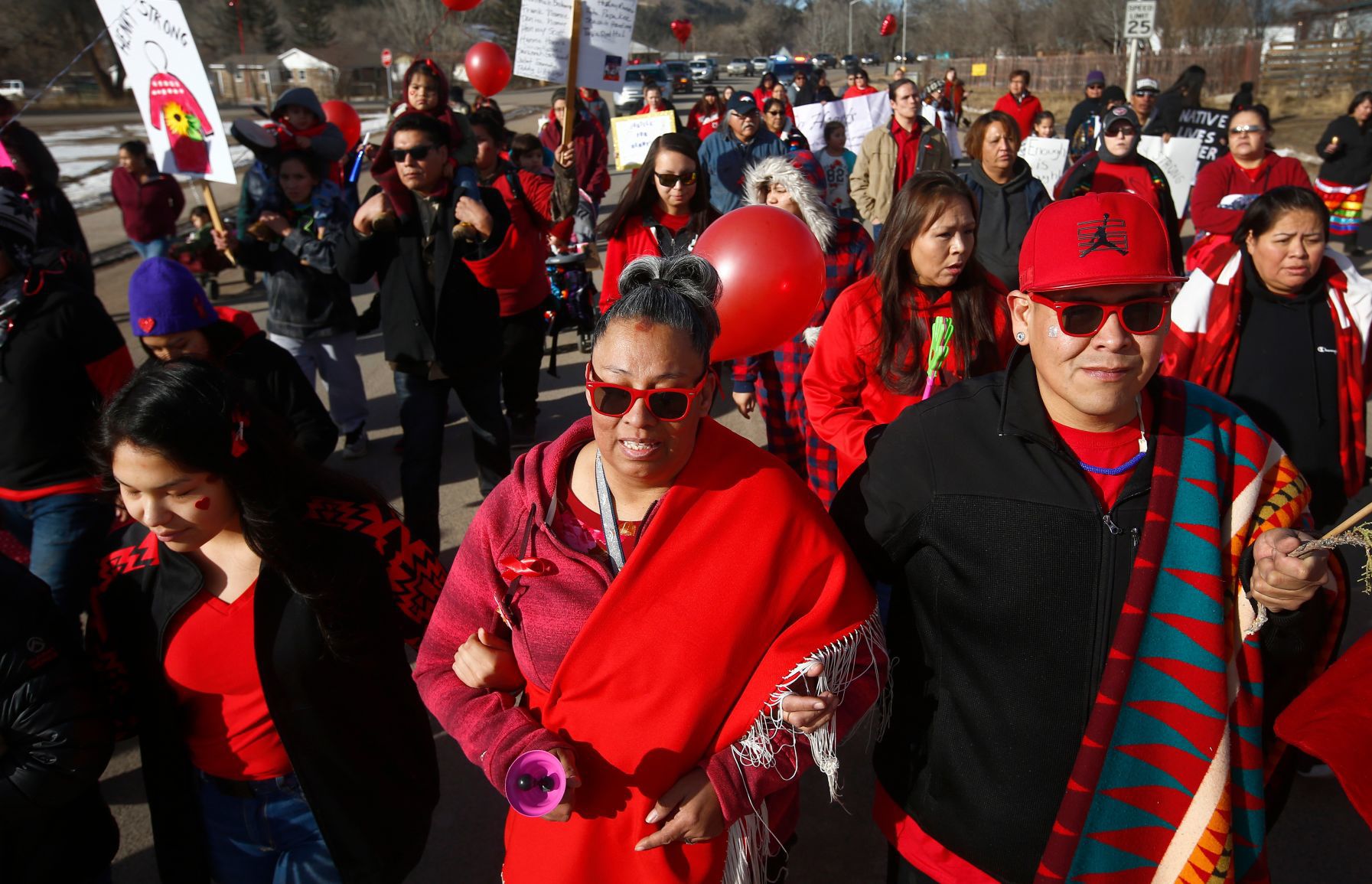 #HennyStrong march through Lame Deer